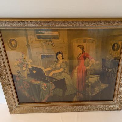 Frederick Mizen Vintage Print Of Ladies In The Music Room