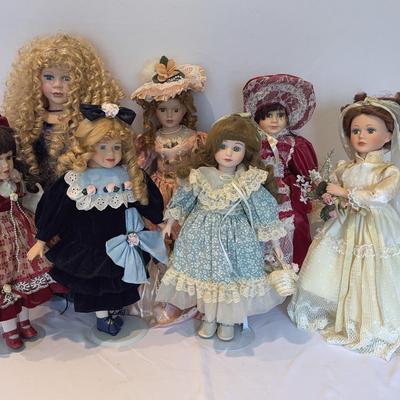 Various Porcelain Dolls Lot 2
