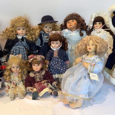  Various Porcelain Dolls Lot 3