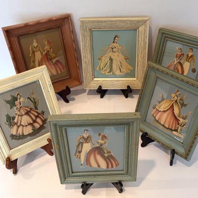 Set Of 6 Vintage Turner Prints Of Southern Belles And Their Beaus