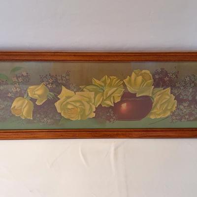 Vintage Lilacs And Roses Lithograph 