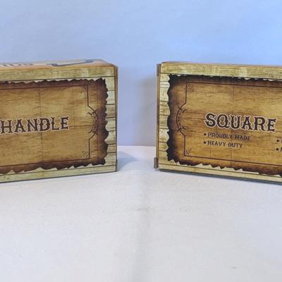 Golden Orange Creations Square Cast Iron Barn Door Handles (2)