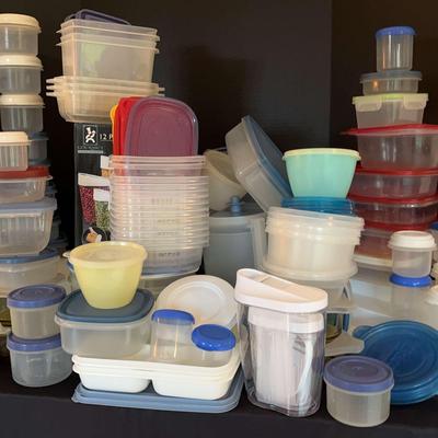 Large Variety of Storage Containers, Including Tupperware