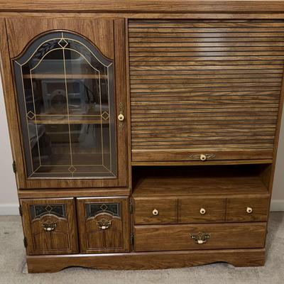 Pilliod of Ohio Roll-Top Entertainment Center