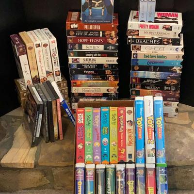 VHS & DVD Movie Collection Featuring Disney Classics