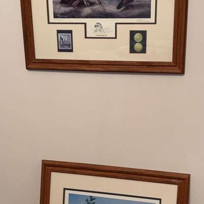 Pair of Bill Pendergrass Signed Wildlife Prints