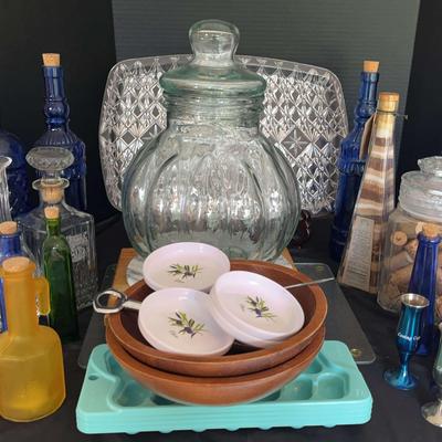 Entertaining & Barware Collection with Glass Carafes and Accent Pieces
