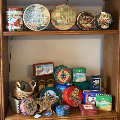 Vintage Tins, Matchbooks & Decorative Baskets
