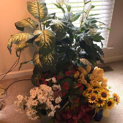 Faux Floral Collection Featuring Large Peace Lily