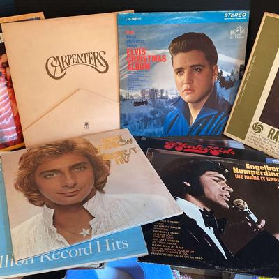 Vintage Vinyl Records Featuring Elvis, Neil Diamond, Ray Charles & The Carpenters