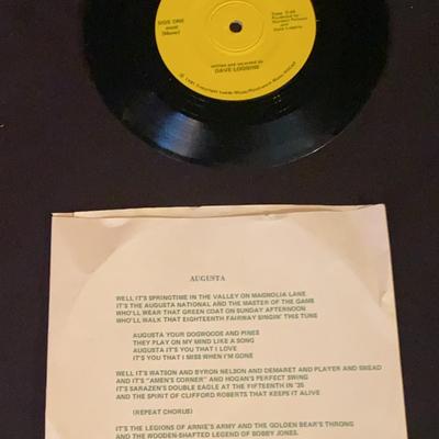 "Augusta" 45 RPM Record by Dave Loggins