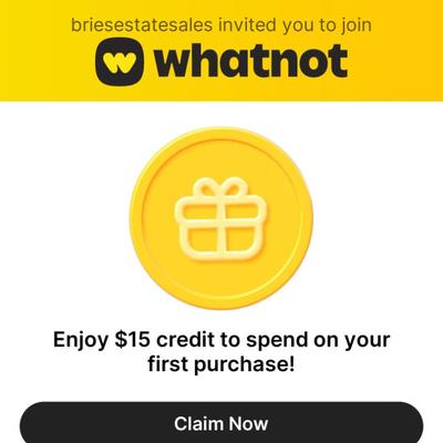 New to Whatnot? Go to https://whatnot.com/invite/briesestatesales and receive $15!