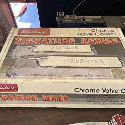 Sale Photo Thumbnail #43: #655 • New in Box!!! Edelbrock Chrome Valve Covers
