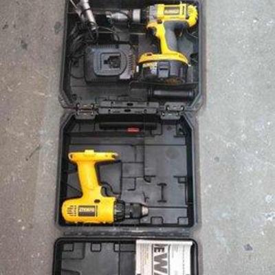 #2054 • (2) DeWalt Cordless Drill/Driver

