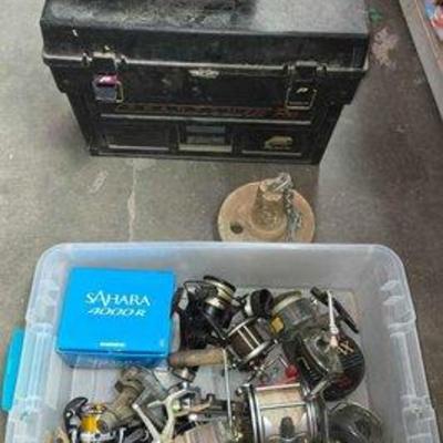 2366 • tackle box, fishing reels & more