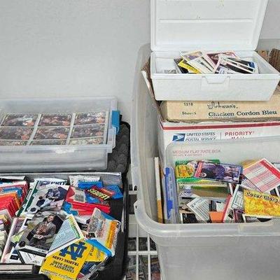 2530 • (2) bins of sports trading cards