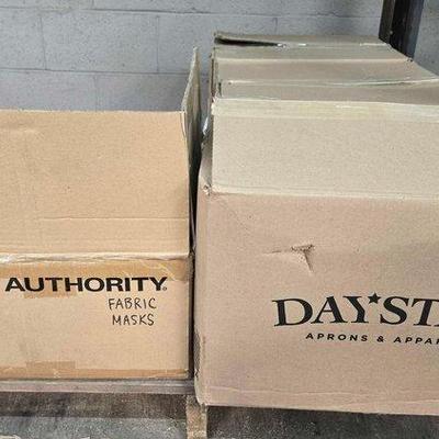 2702 • new!!! (4) boxes of fabric mask & vest