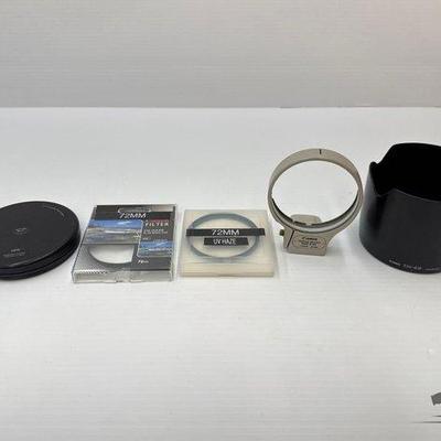 1822 • 3 canon lenses, tripod mount b (w) and ew 83f lens hood