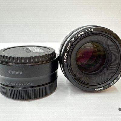 1812 • canon lens ef 50mm 1 1.4 and mount adapter ef eos r