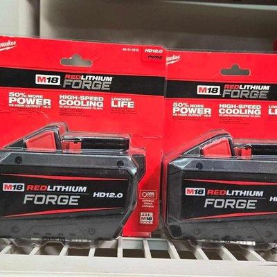 #2028 • (2) NEW!!! M18 Lithium Forge Batteries
