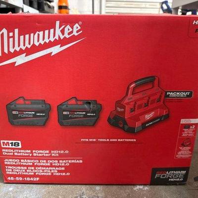 2160 • new!!! milwaukee m18 redlithium forge hd 12.0 dual batte...