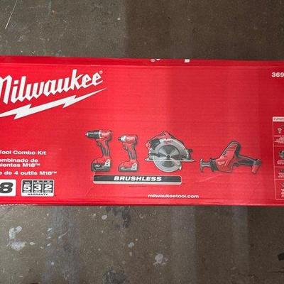 2158 • new!!! milwaukee brushless m18” 4 tool combo kit