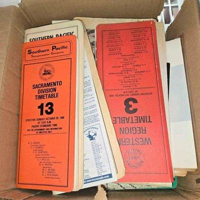 2370 • box of train books & timetable