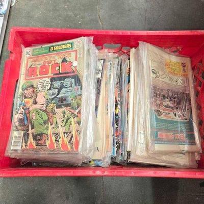 2374 • crate of comic books