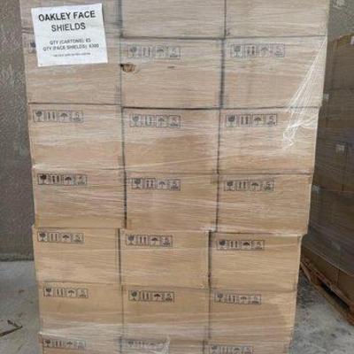 2910 • 63 cases of oakley face shields