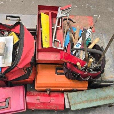 2644 • pallet with tool boxes & tools