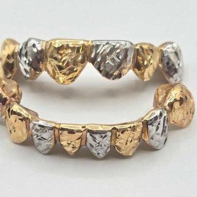 #700 • 14k Gold Two Tone Grillz, 10.7g
