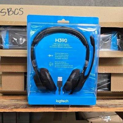 2694 • new!!! (16) logitech h390 usb computer headset