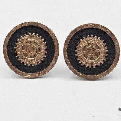 #902 • Sterling Silver Rotary Cufflinks, 15.5g
