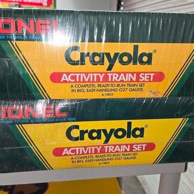 2390 • (2) new!!! lionel crayola train sets