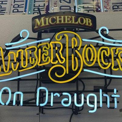 #2180 • Michelob Amber Brock Neon Sign
