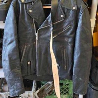 #2135 • Leather Jacket with Belt
