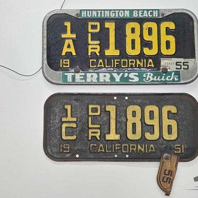#1470 • (2) California License Plates
