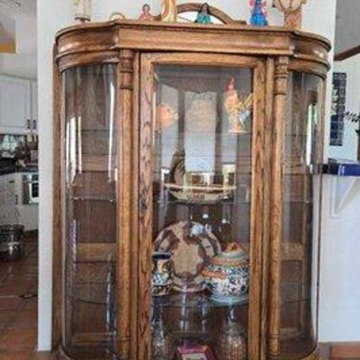 #6220 • Wooden & Glass Curio Cabinet
