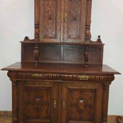 #6020 • Wooden Carved Buffet
