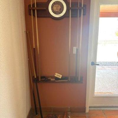 #6250 • Indian Motorcycle Pool Cue Wall Rack
