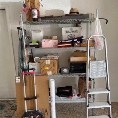 #8126 • 4-Tier Metro Rack, Step Ladder, NHRA Sun Hat
