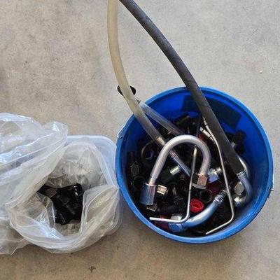 #1065 • Bag of AN Fittings & Air Conditioning Fittings
