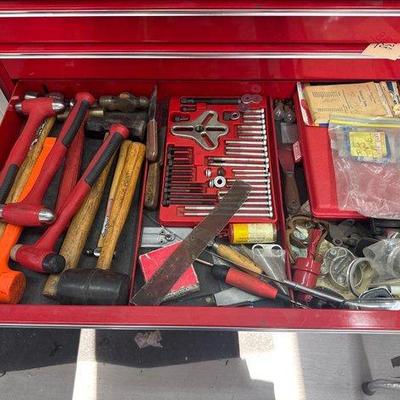 #1340 • Snap-On Compression Set, Bolt Grip Puller Set, Mallets, Hammers, Radiator Cap
