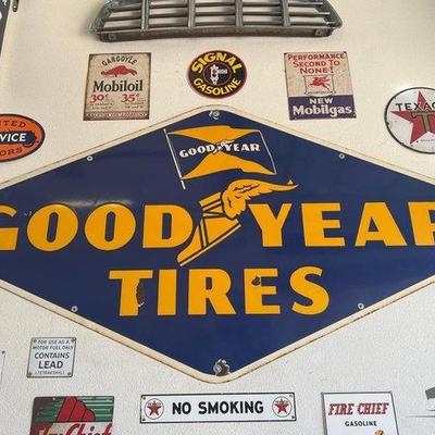 #1935 • Porcelain Good Year Tires sign
