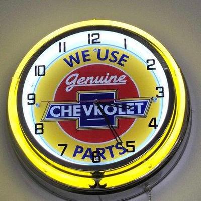 #1450 • Neon Chevrolet Clock
