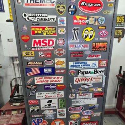 #1650 • Metal Shop Cabinet with Contents
