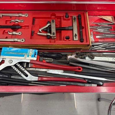 #1338 • Punch & Chisel Set, Gear Puller Set, Channel Lock Pliers, Pipe Wrenches, Screwdrivers
