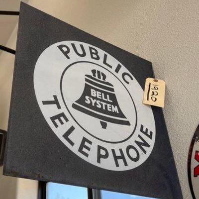 #1920 • Bell System Flange Sign, Underground Cable sign, and Telephone
