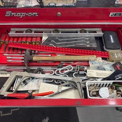 #1334 • Master Locks, Snap-On Extensions, Wrench Set, Level, Hacksaw

