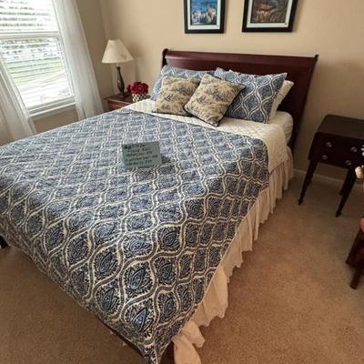 Queen size bed. 